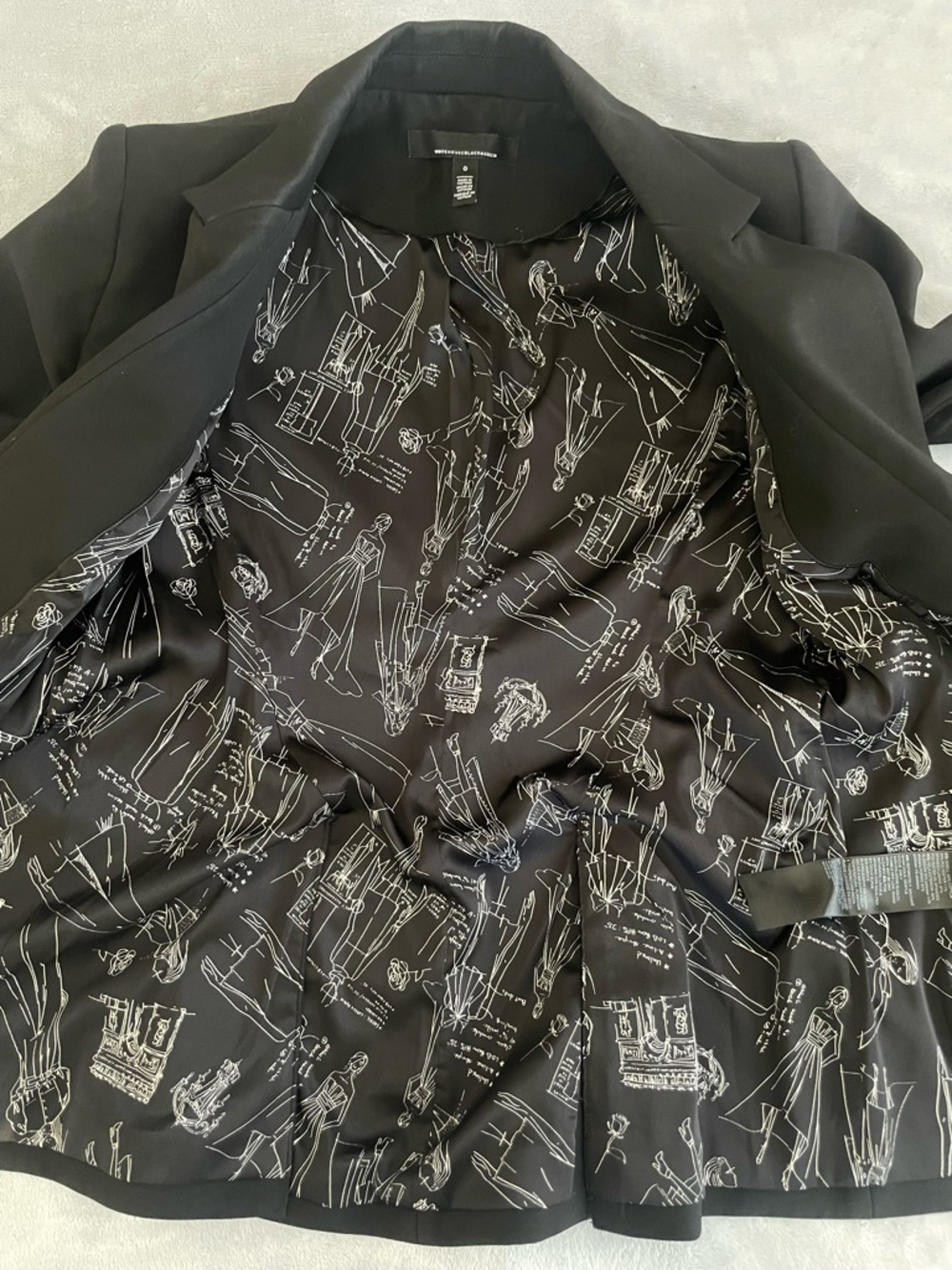 WHBM Editor Black Blazer Structured One-Button Size 0 - Picture 11 of 11